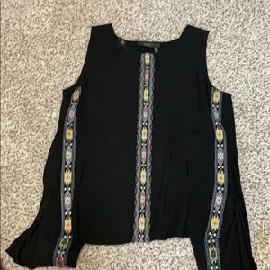 Aztec black open back top